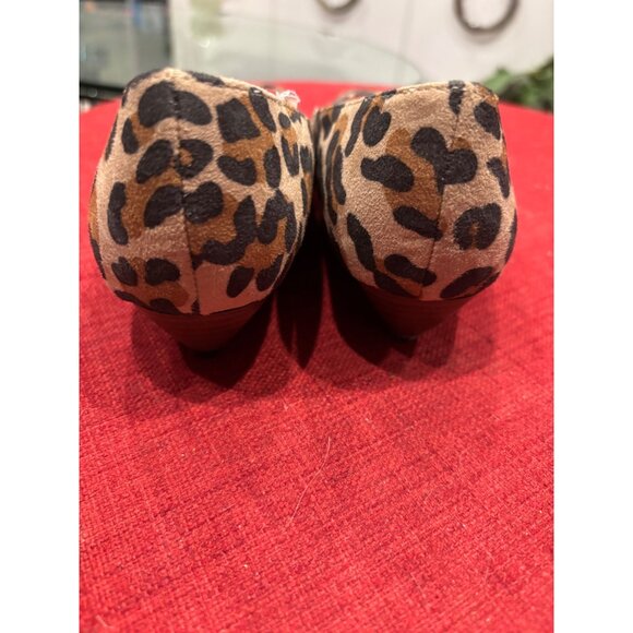 Mossimo Leopard Print Peep Toe Wedges Size 5.5 - Picture 4 of 7